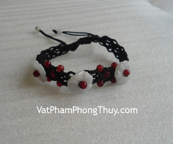 mau don 3 hoa bi do s972 1 Dây rút 3 mẫu đơn trắng ngọc Phỉ Thúy,mang lại phú quý S972