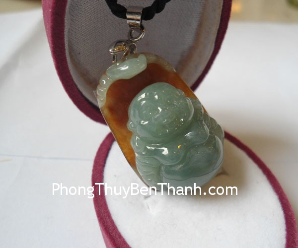 phat di lac phi thuy s823 kieu1 Mặt đeo cổ Di lạc ốp ngọc Phỉ Thúy tinh xảo S823 1