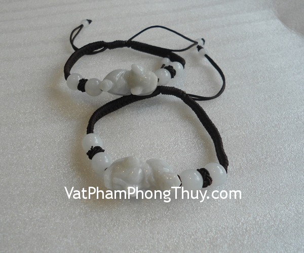 ty huu day nau s975 2 Dây rút tỳ hưu dây nâu ngọc Phỉ Thúy,mang lại tài, lộc, và bình an S975